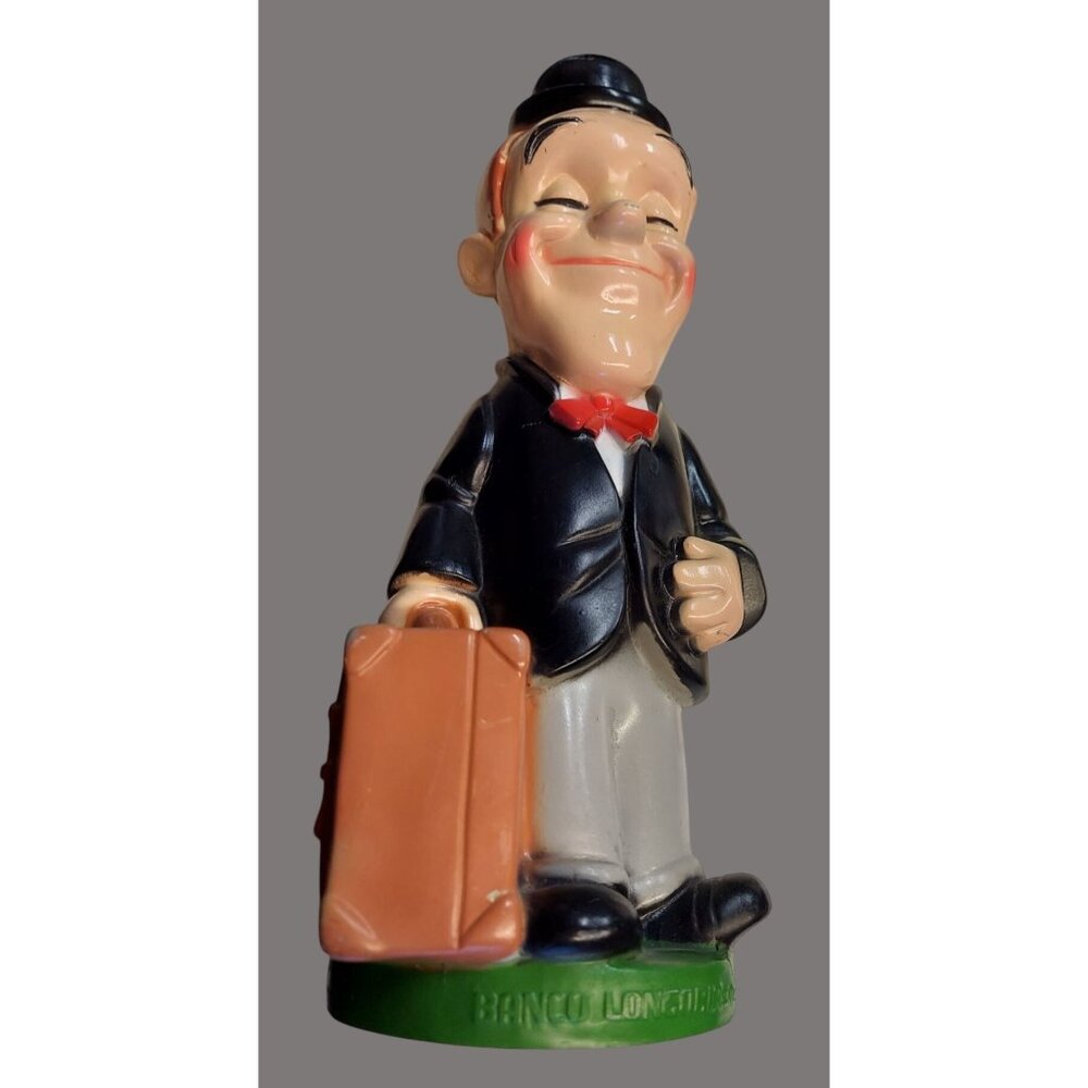 Vintage 1972 Laurel and Hardy Piggy Bank B01 V